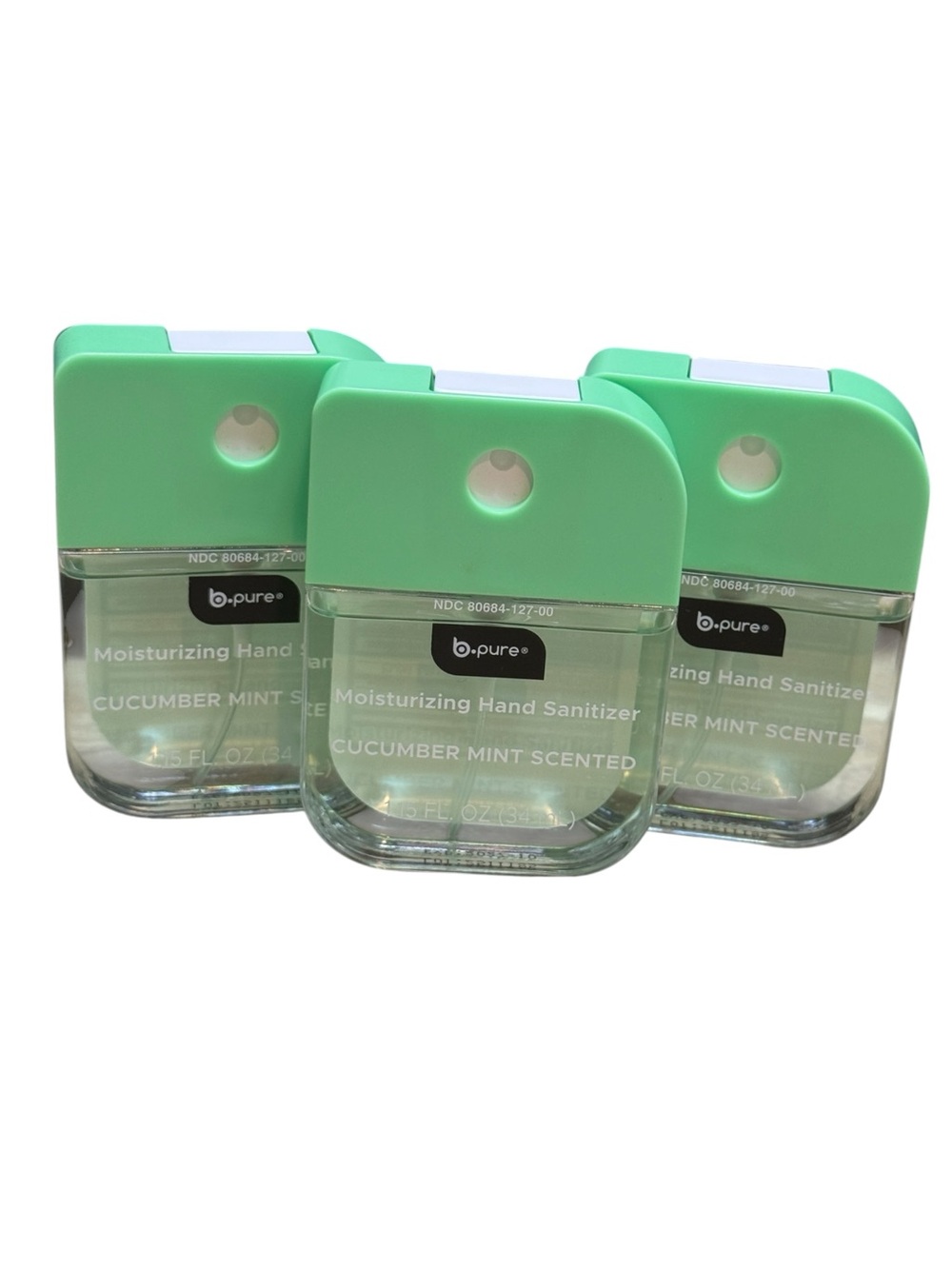 B.Pure Cucumber Mint Scented Moisturizing Hand Sanitizer Spray, 3 Pack NWT
